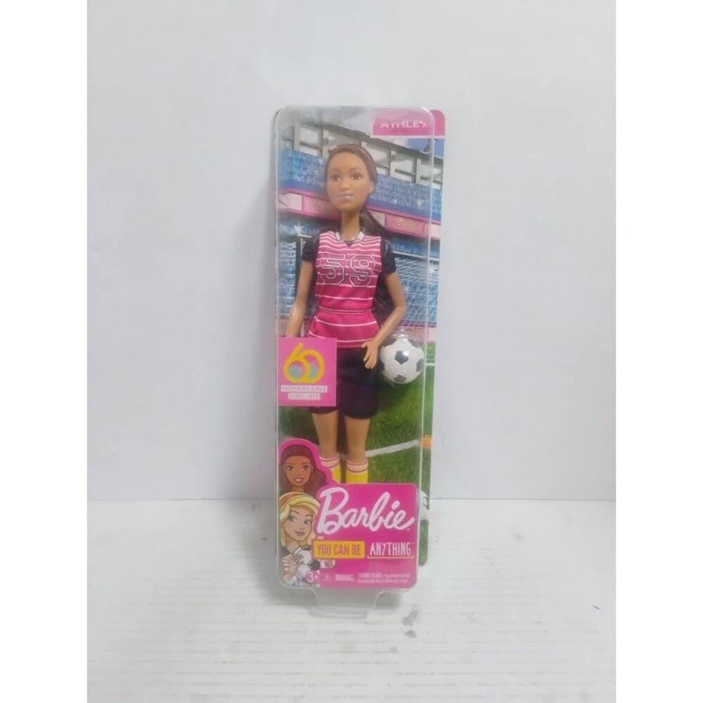 2018 MATTEL BARBIE ATHLETE YOU CAN BE ANYTHING SOCCER PLAYER NIB NEW IN BOX